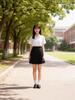 College Style Summer Uniform & Skirt Set for Graduation and Performances