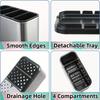 1Pc Stainless Steel Cutlery Holder with 4 Compartments, Rustproof Organizer for Kitchen Counter, Large Capacity Utensil Storage