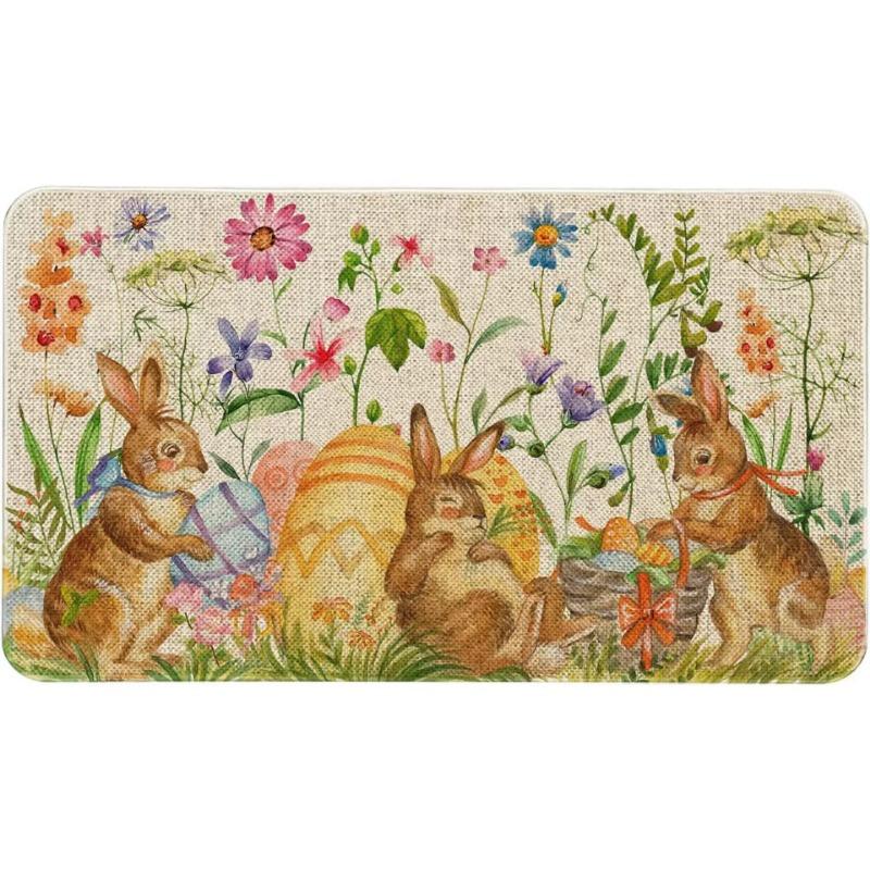 Easter Door Mats, Easter Decoration, Welcome Mats for Indoor and Outdoor Easter Decoration, Easter Bunny, Spring, Bunny Door Mat, Carpet, Home Decor