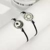 Retro Luminous Couple Bracelets Adjustable Punk Braided Bracelet Sun Moon Hand Chain Couple Jewelry Gift