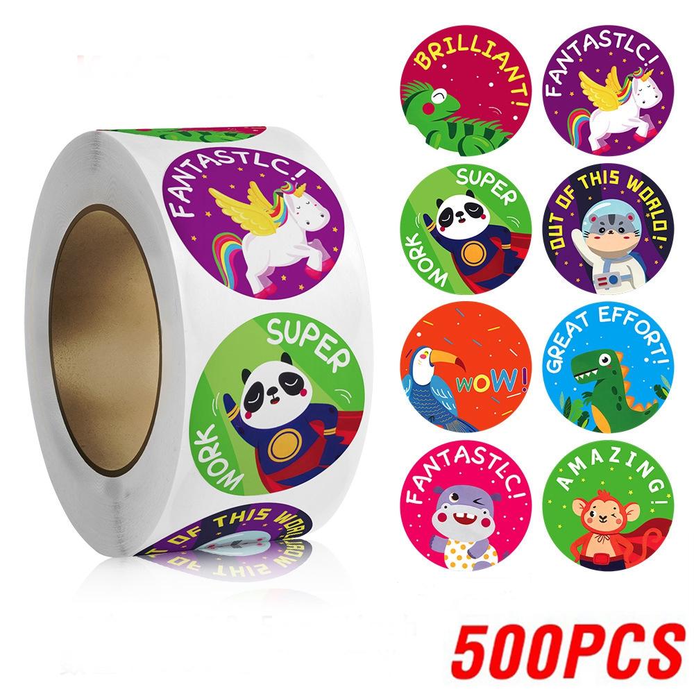 100-500Pcs High-Standard Cute Premium-Quality Cartoon First-Class Animals Top-Grade Reward Superior-Grade Stickers Top-Grade For Youngsters