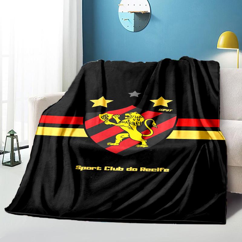 Sport Club Football Crest Printed Throws Blanket Soft Flannel Blankets for Couch Bed Gifts for Men Women Picnic Blanket Christmas Gifts