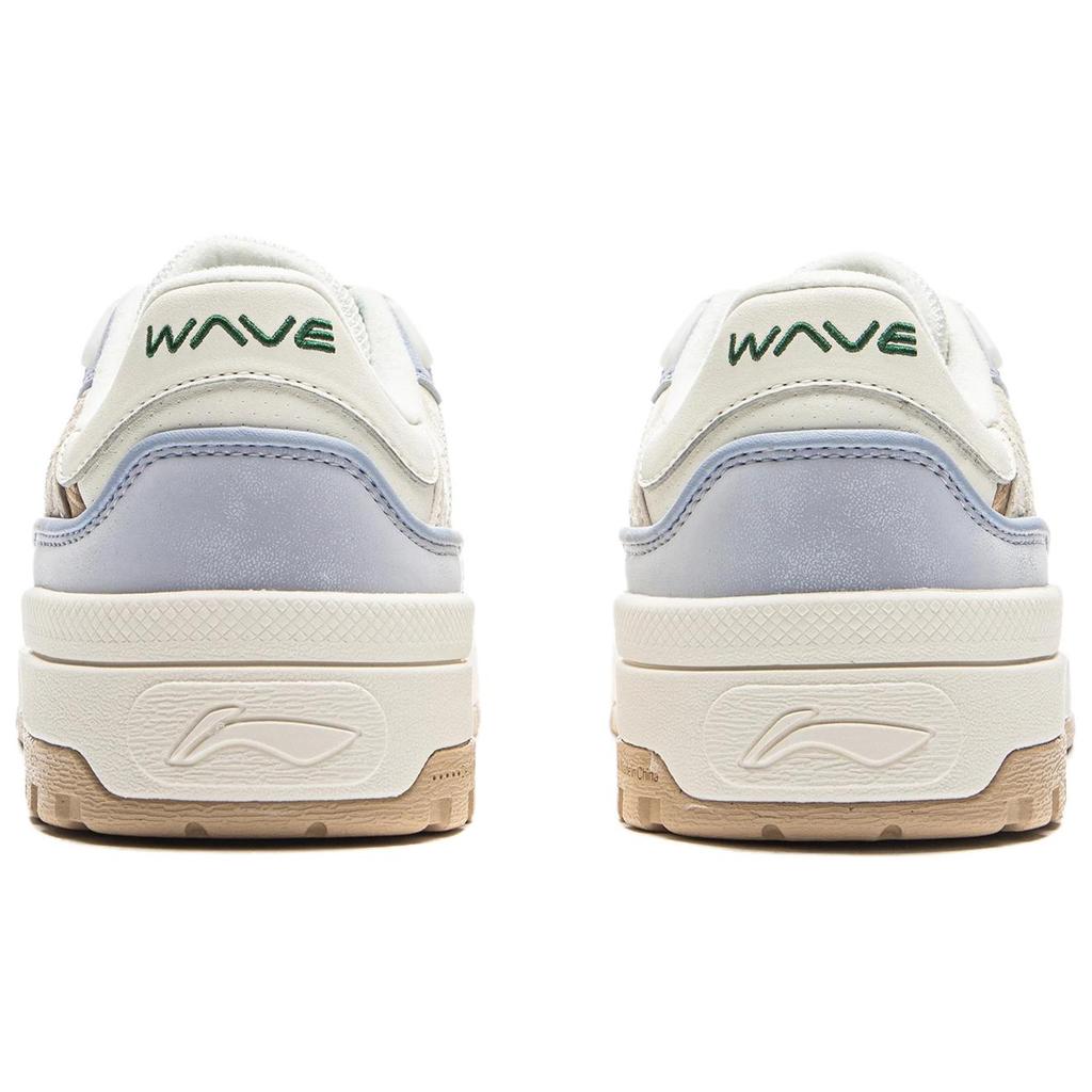 Li Ning Wave LOW Wear resistant And Lightweight Low top Skateboard Shoes Women's White Blue AGCV264-5