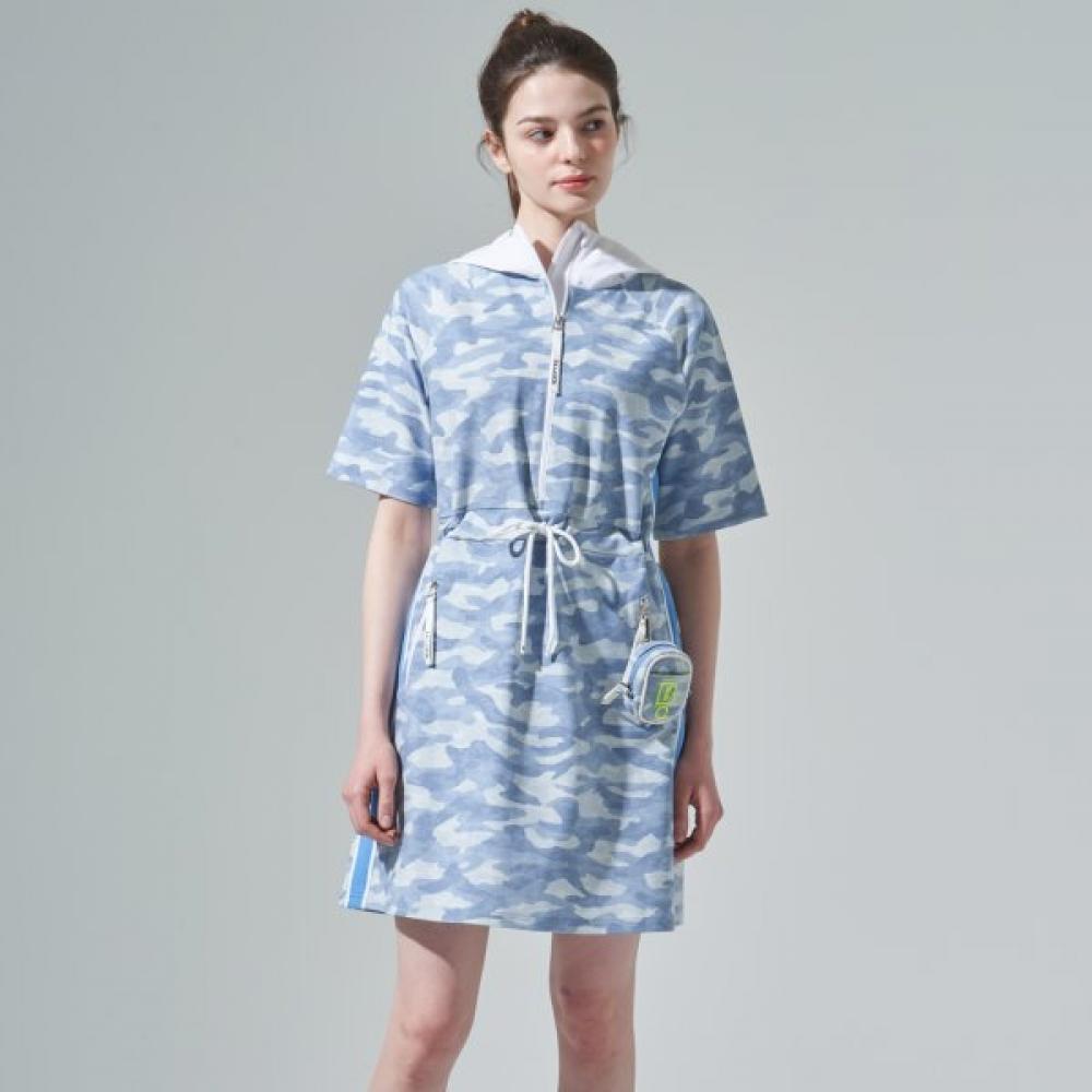 Blu Dot Camo Hoodie Short Sleeve Dress Sb 090