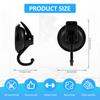 2/4Pcs Suction Cup Hook 15LB Super Suction Wall Hook No Drilling Vacuum Robe Clothes Towel Hook for Kitchen Bathroom Restroom