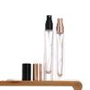 Simple Square & Round Glass Perfume Bottles - Transparent, Empty Spray Decanting Containers.