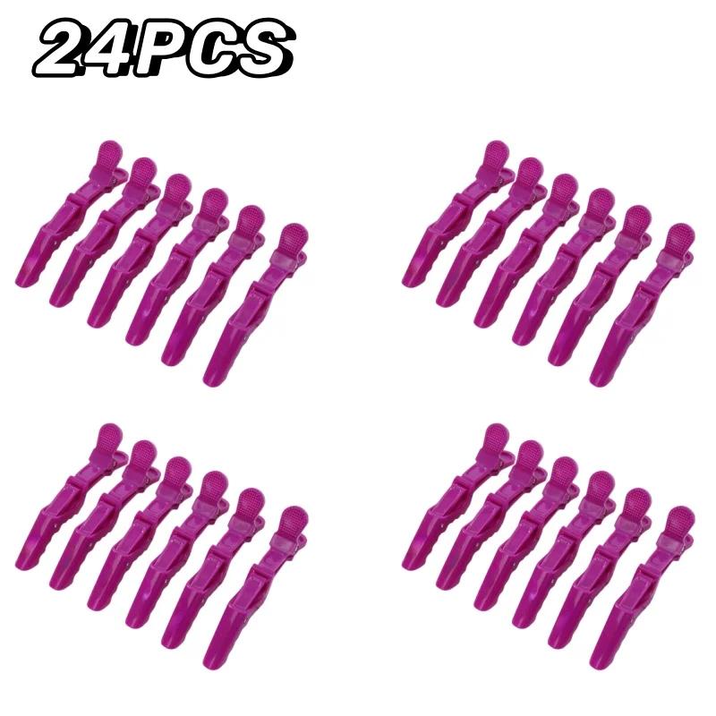 6pcs/Lot Plastic Hair Clip Hairpin Hairdressing Clamps Claw Section Alligator Clips Barber For Styling Salon Accessories