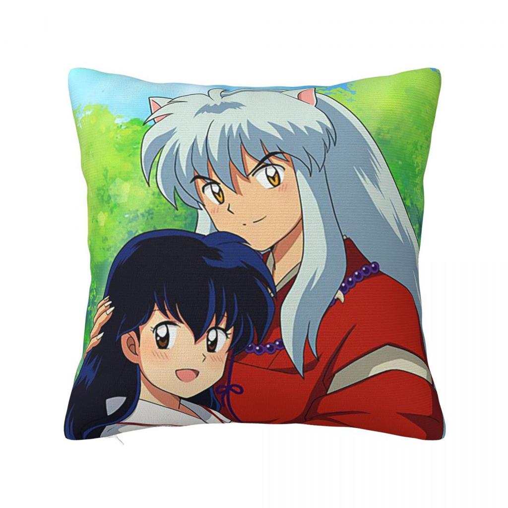 Anime Inuyasha Square Pillowcase Cushion Cover Pillow Case Throw Pillow Cover for Home Sofa Living Room