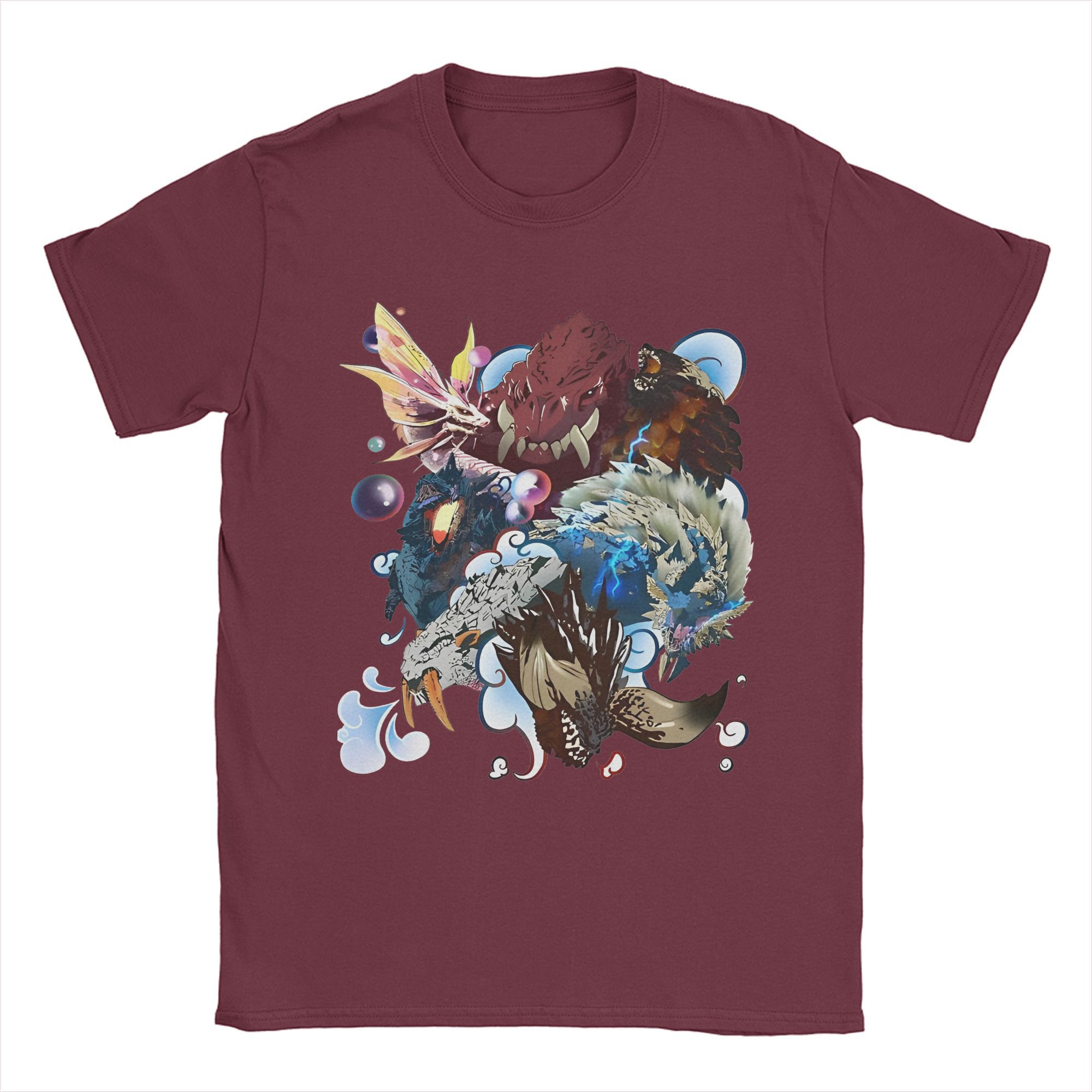 

Мужские и женские новые поступления футболка охотники футболка хлопок игра футболки одежда XXXXXL бордовый