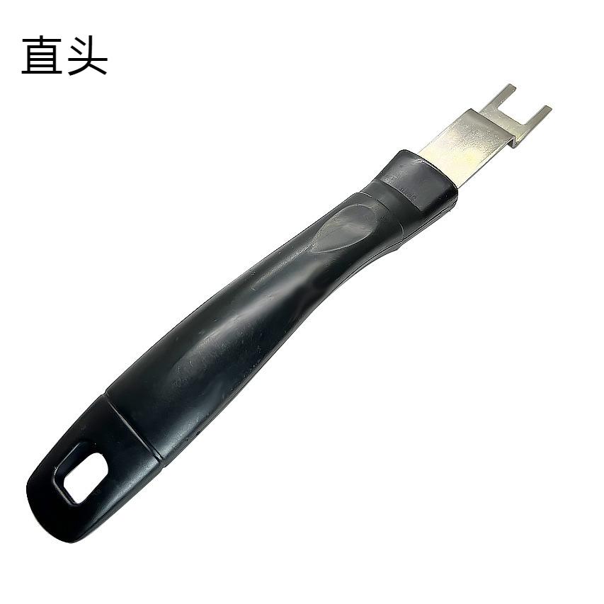 Stainless Steel Pry Bar Barbecue Starter Outdoor Barbecue Pry Bar Plastic Handle Fork Fire Clamp Carbon Exchanger