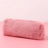 Version of The New Creative Pencil Box Small Fresh Cute Girl Fluffy Square Octagonal Pen Bag Girl Heart Students Simple