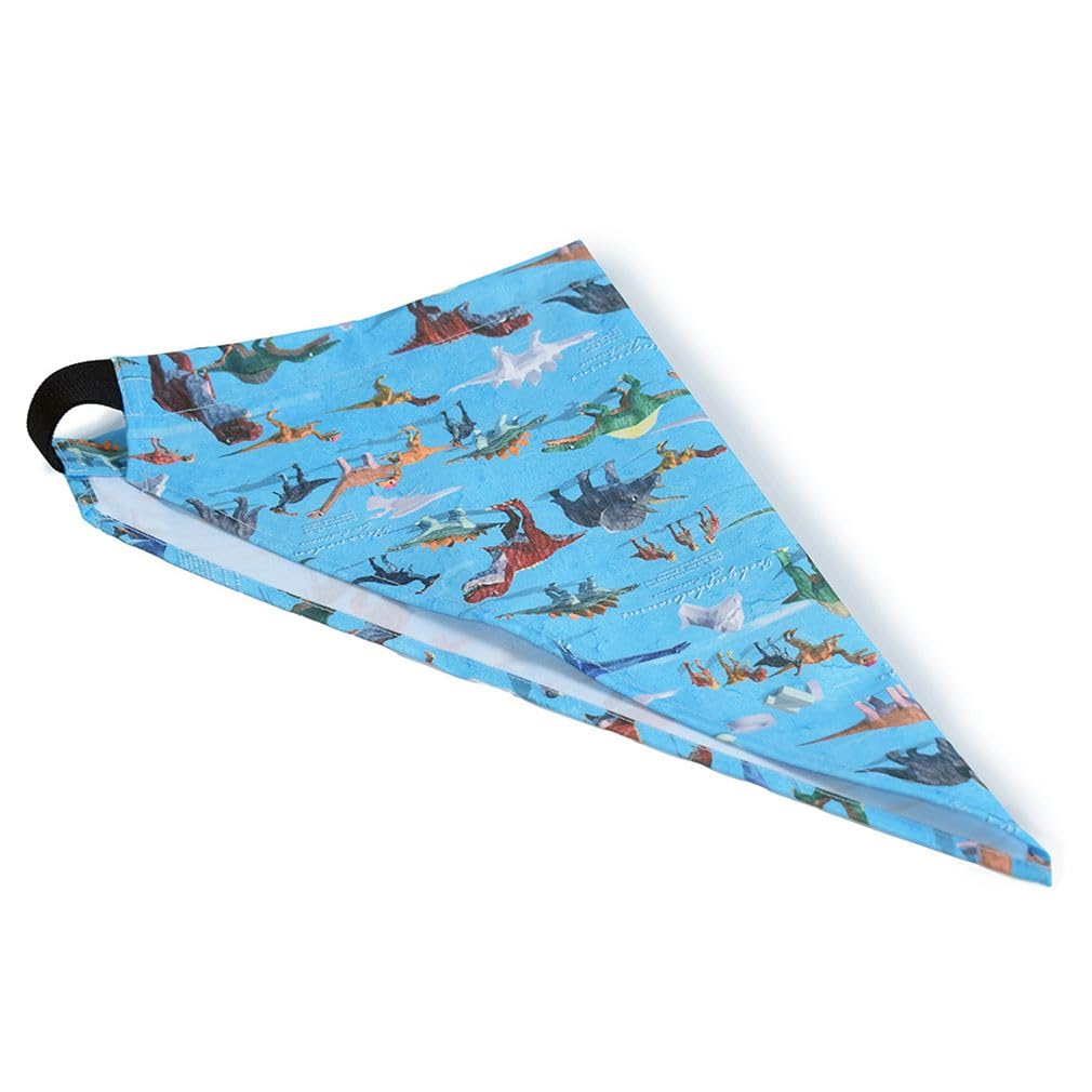 CANDY Rückenkreuzschürze mit Träger Dinosaurier-Muster für Nicht-resistente Dinosaurierwelt NL101100 [FARBENFROHER STIL] Wasserabweisende Kinder- (100-120cm