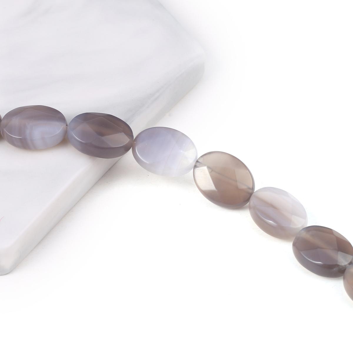 

Бусины из натурального камня опал/агат/малахит овальные граненые бусины для изготовления ювелирных изделий DIY ожерелье браслет серьги аксессуар Grey Agate/16x12x6mm