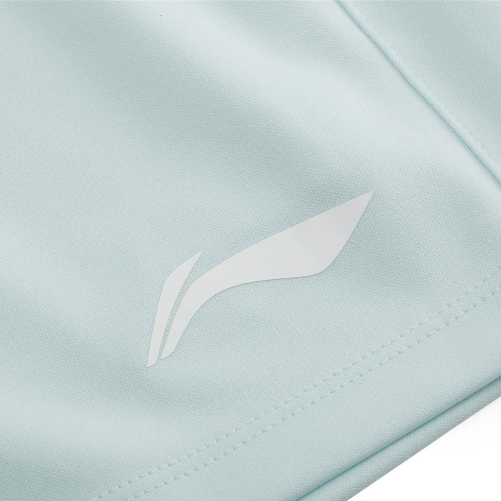 Li-Ning Letter Print Elastic Quick-Dry Sports Running Casual Shorts Women Shorts Cloud-Porcelain-Blue ASKU218-5