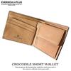 EVERSOUL Men's Bifold Crocodile Leather Wallet with Card Slots and Coin Purse
