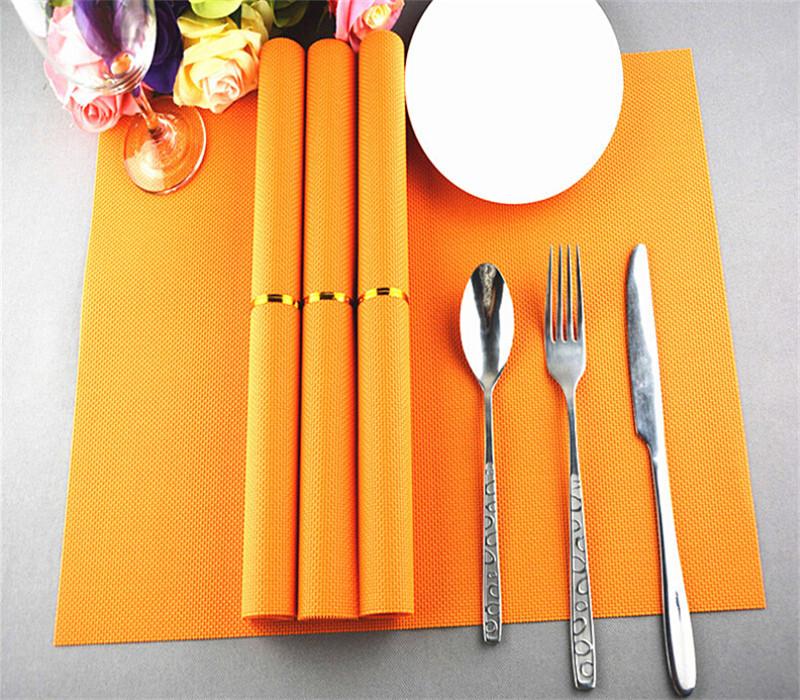 1 ks 30x45cm jednobarevná PVC protiskluzová podložka pod misku, omyvatelná podložka pod tácek na jídelní stůl, domácí dekorace, příslušenství