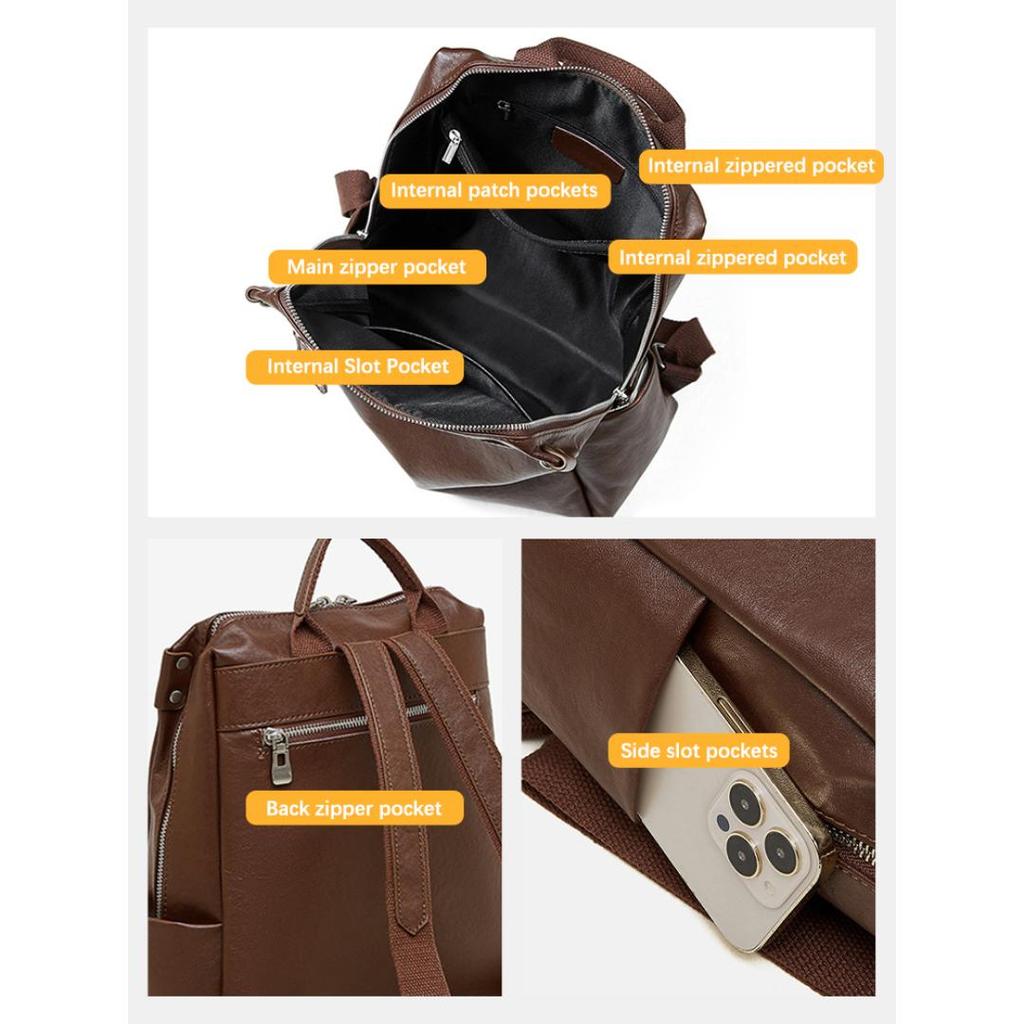 2025 Large Capacity Women's Travel Bag Vintage Rucksack