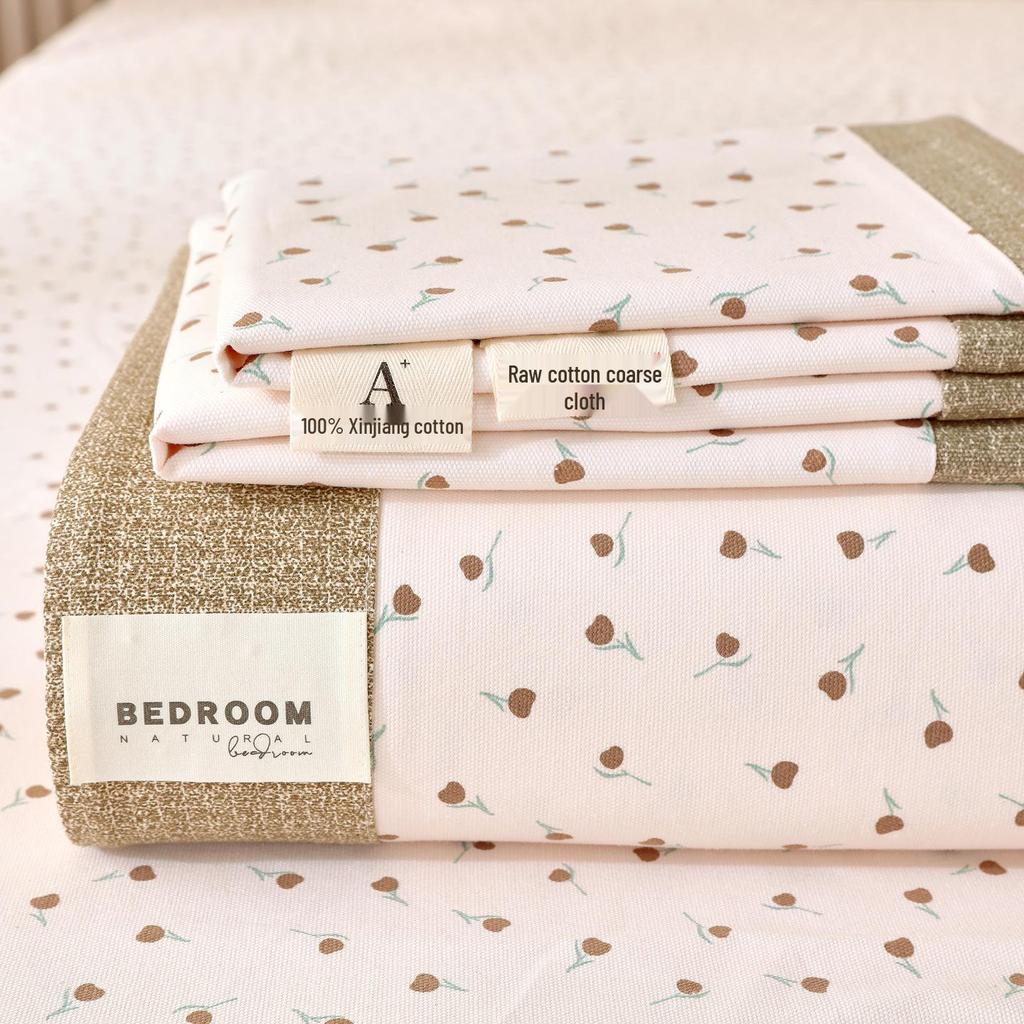 A-Class 100% Cotton Coarse Cloth Soft Bed Sheet for All Seasons