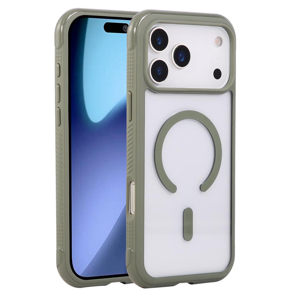 For iPhone 17 Pro Case Compatible with MagSafe TPU+PC Transparent Protective Phone Cover