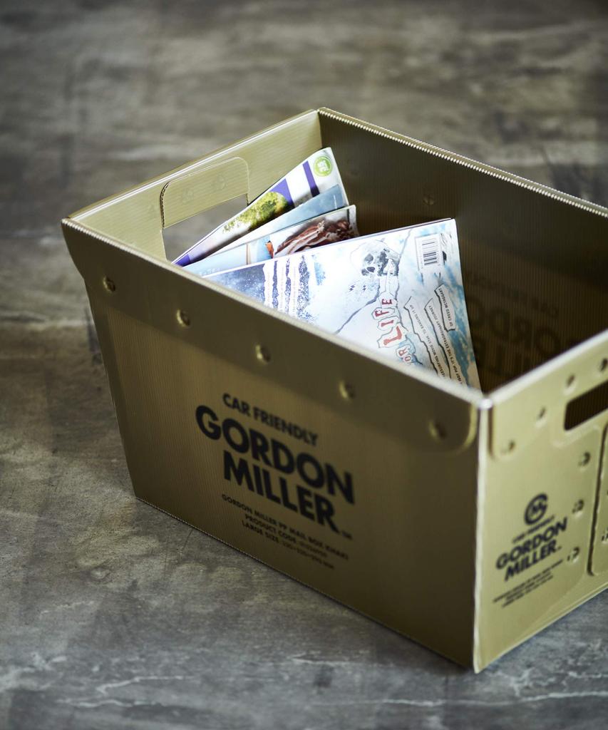 GORDON MILLER PP Mailbox Storage Polypropene Steel Frame Lightweight Durable with Handle H29 X W52 X D33 Load Capacity 20kg Stacking Khaki 1526959