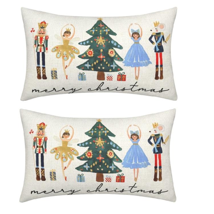 Holiday Cushions Covers 12x20Inch Christmas Decorative Pillow Case for Living Room and Bedroom Accessories 840₽