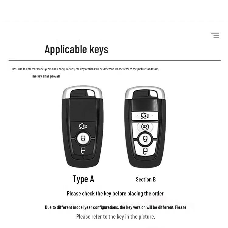 Funda para llave Ford Mondeo 2025 Edición Deportiva de Lujo con Hebilla Metálica a Presión