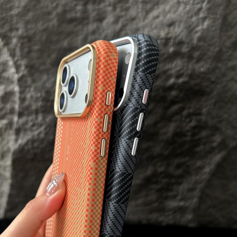 Magnetic Phone Case IPhone 18 Pro Max Kevlar-like Texture Carbon Fiber Anti-drop Anti-scratch Slim Fit