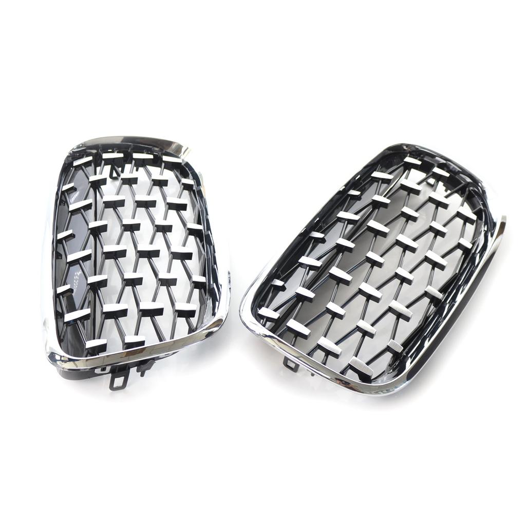 Car Grille Front Kidney Grill Diamond Style Chrome Black For BMW X5 E70 X6 E71 2007-2013 51137157687 51137157688 51137185223