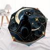 1pc Stained Glass Black Cat MoonUmbrella with Plastic Handle,Suitable for All Seasons Home Travel Outdoor UmbrellaB1574
