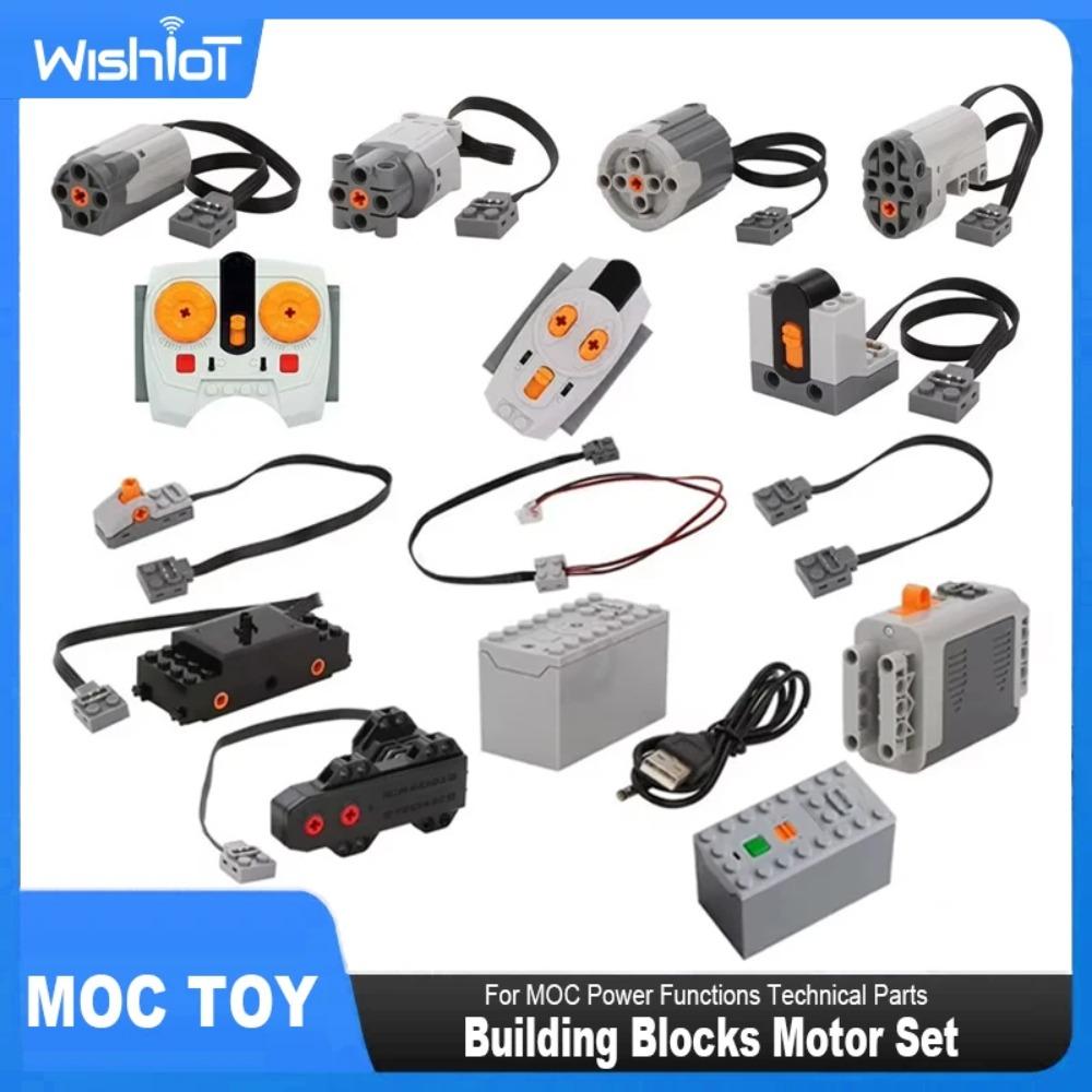 Technické MOC Power Functions Servo Díly Vlak Buggy M Motor 8883 Upravené IR Dálkové Ovládání Power Group Sady Lithium Bateriový Box 9686