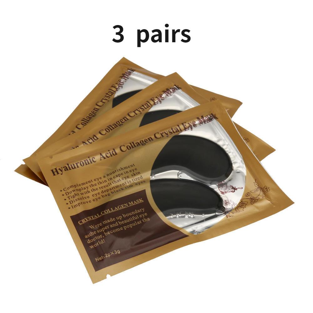 

Увлажняющая и отбеливающая кристально-черная коллагеновая маска для глаз с грязью Мертвого моря 3 pairs