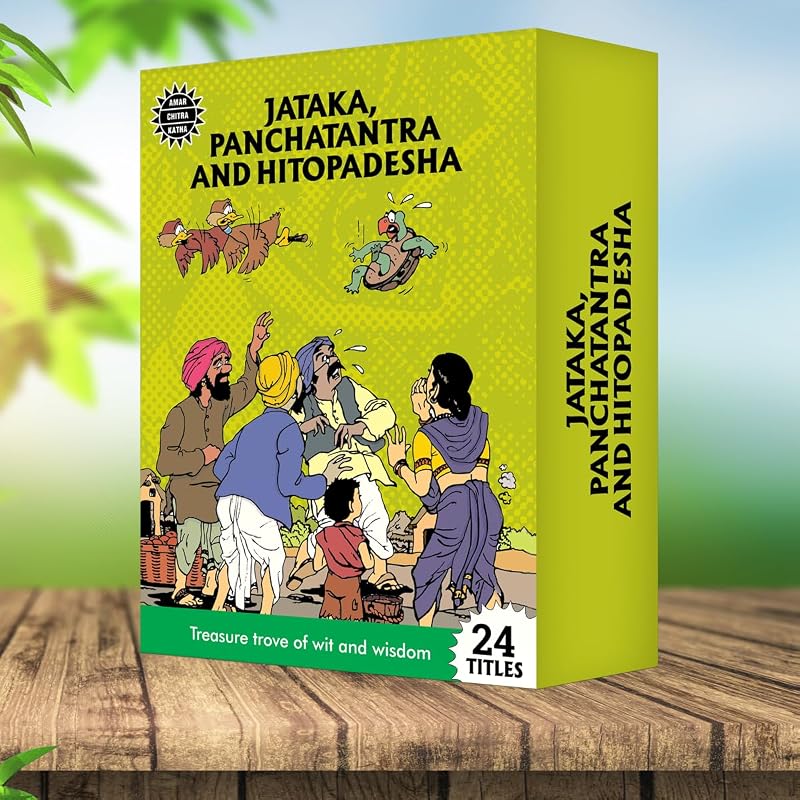 Jataka, Panchatantra, Hitopadesha Collection: Book Set Indian History, Folktales & Humor Cultural Stories for Kids & Adults Illustrated Children