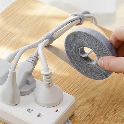1-15Rools Data Cable Management Cable Tie Reusable Removable Multi-purpose Wire Organizer Data Cable Storage Tape Plant Fixation