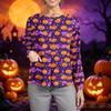 Women Casual Long Sleeve Single Breasted Cardigan Halloween Print Nurse Workwear Top Lightweight Button Up Shirt