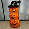 Inflatable Pumpkin Ghost Tumbler: Halloween Courtyard Decoration