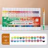 Waterproof Double-ended Two-color Acrylic Marker Water-based Ink for Students Art Painting,Coloring,Stacked Colors Art Supplies