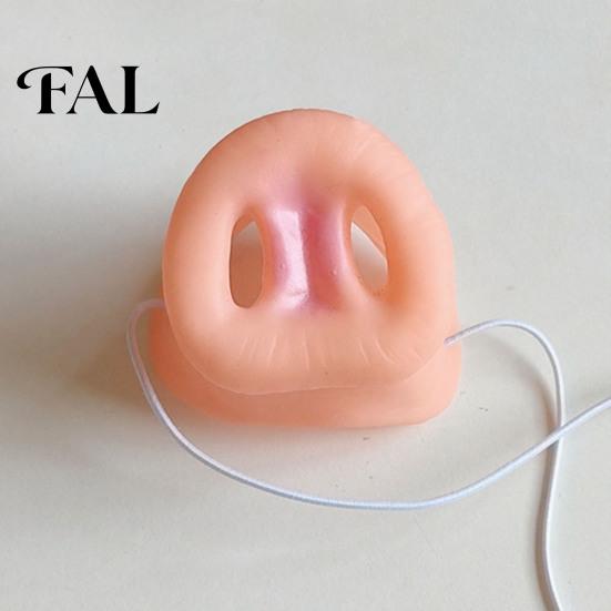 Accessorio per Maschera di Carnevale, Naso di Maiale Realistico, Maschera Naso Muso Morbido con Elastico per Costume Bambini Adulti, Accessori Animali per Halloween