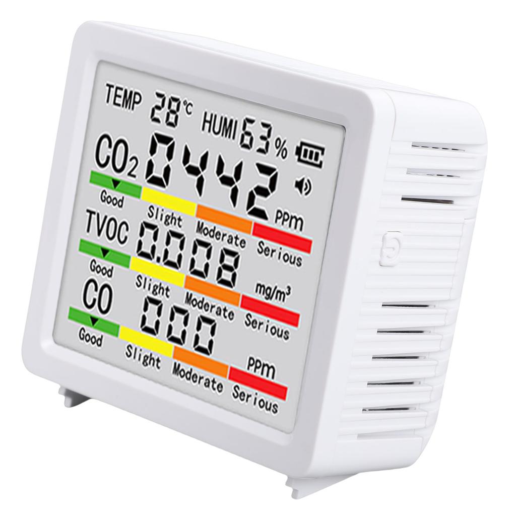   Quality Tester LCD Display Portable   Detector TVOC CO2 Temperature Humidity Test for Home
