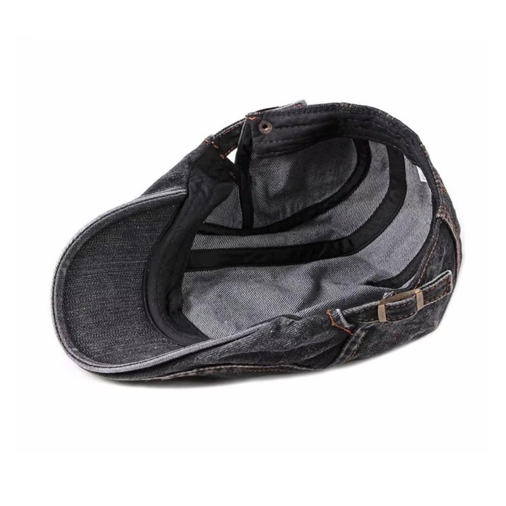 Adjustable Washed Denim Newsboy Caps Retro Flat Cap New Painter Beret  Casual
