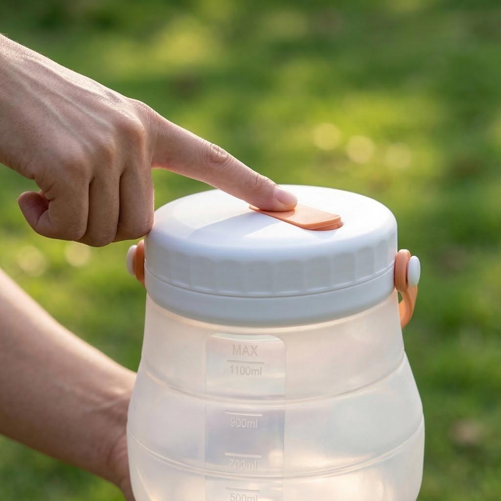 Camping ao Ar Livre Portátil Alimentos Portátil Silicone Recipiente de Armazenamento de Alimentos Bebida Fria Balde de Gelo 1200ml
