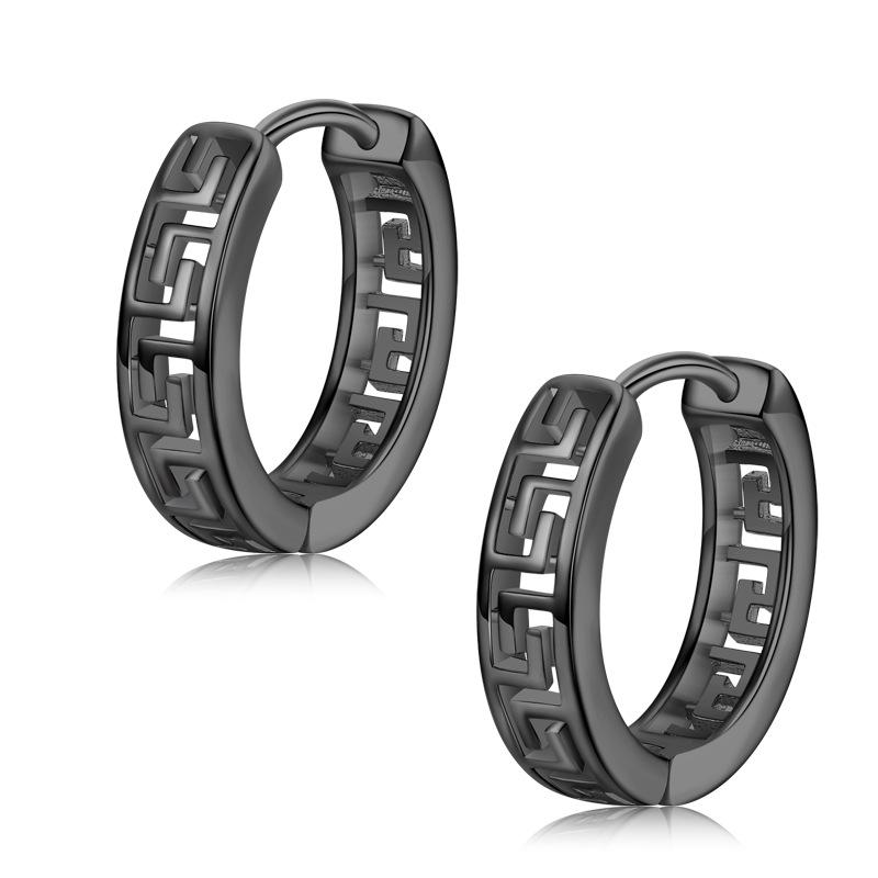 

Трендовые серьги-пусеты унисекс с узором Великой китайской стены 2022 года