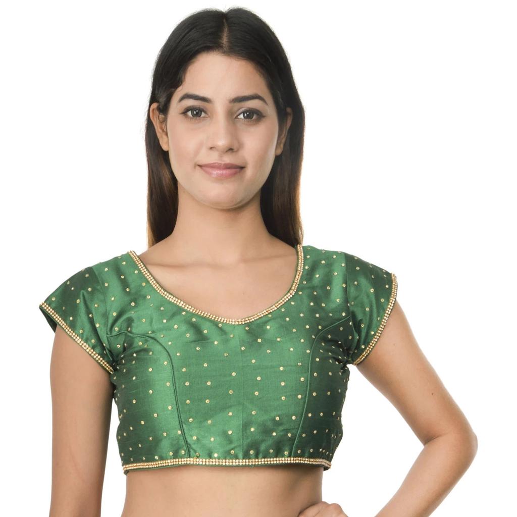 Pakisatni Party Wedding Wear Ethnic Blouse Indian Women's Silk Blend Choli Dress