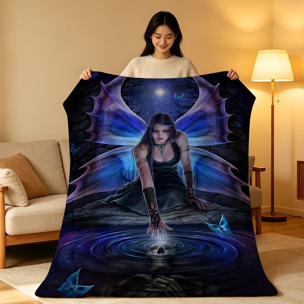 Artist A-Anne S-Stokes C-Collection Throw High-Density Short Plush Blanket Soft Skin-Friendly for Sofa Nap Room