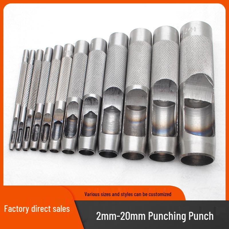 Belt Leather Hole Punch Tool 2mm-20mm - DIY Hand Hammer Punch for Handmade Installation 2mm Punch Tool