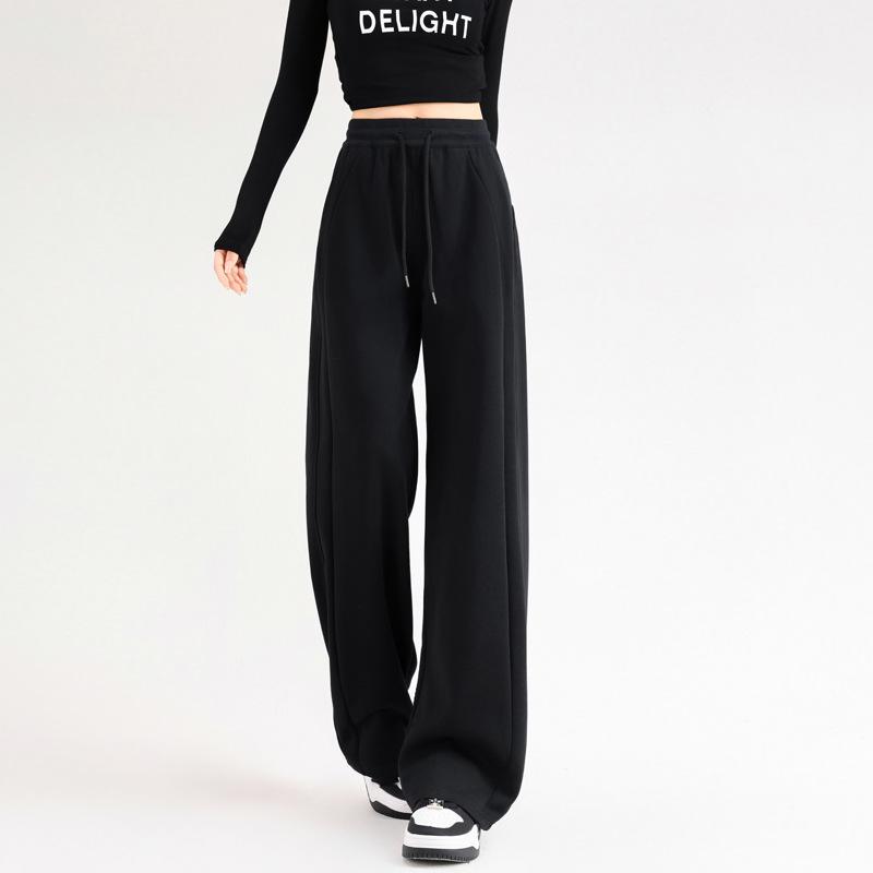 Dámské kalhoty s vysokým pasem, širokými nohavicemi a úzkého střihu - Petit velikost, neformální podzimní/zimní kalhoty