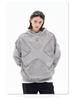 Lan Hai Men's Hooded Sweatshirt | 2025 Autumn/Winter Collection | Trendy Reverse Stitch Design | Solid Color | High Street Style