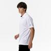 Mizuno NaviDry Training Polo Short New Model M Shirt, Sleeve, Moisture-Wicking, Quick-Drying, Sportswear, 32MAC193, White/Black,