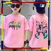 Brand new cool and stylish Roblox printed men's and women's round neck top