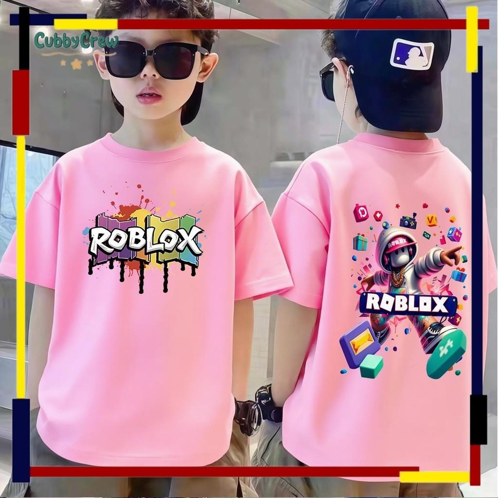 Brand new cool and stylish Roblox printed men's and women's round neck top