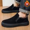 Shoes winter new black chef board shoes velvet warm casual sports cotton shoes